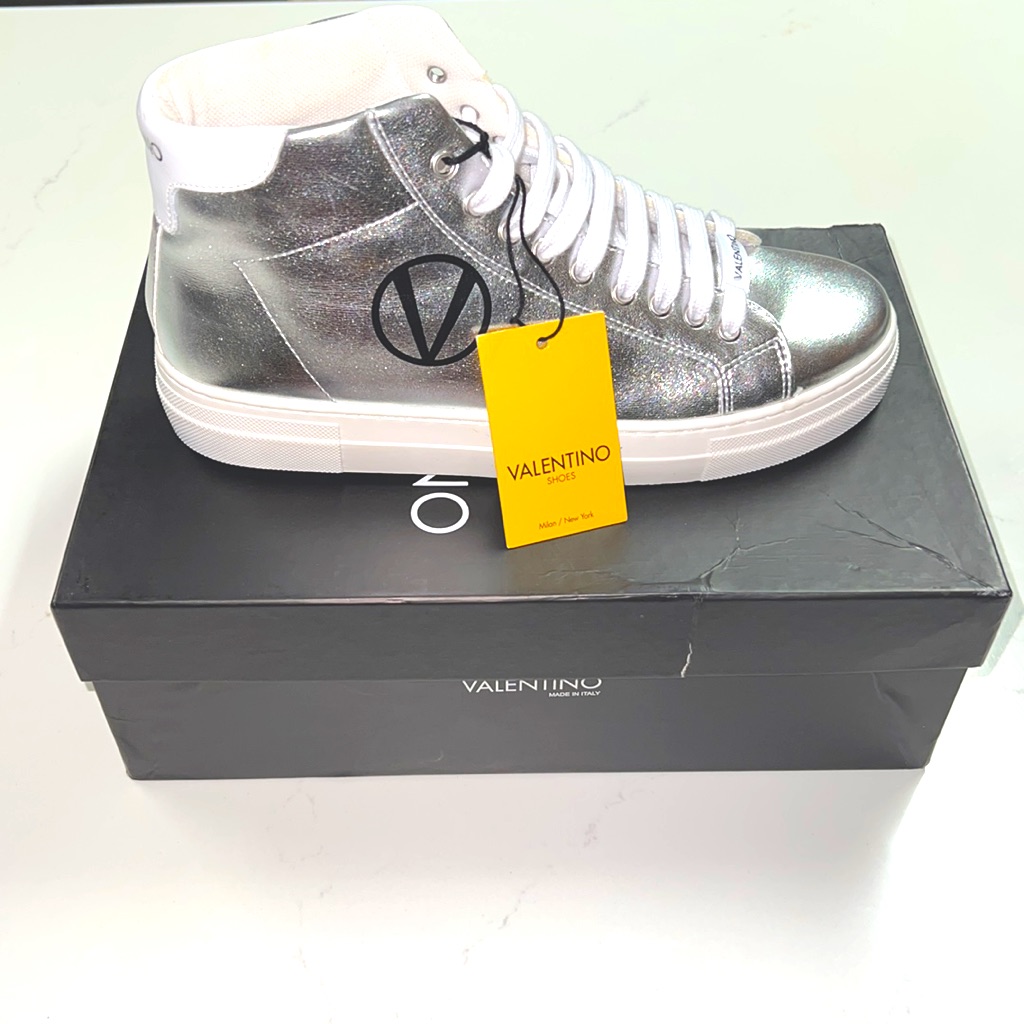 Valentino Silver Sneakers Nwt